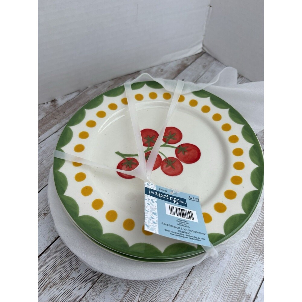 Tomato Plates Hobby Lobby Set of 4 Ceramic 8 Hand Painted Tomato